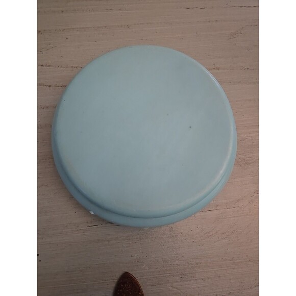 Rare Vintage The First Years Yellow Pot with Blue Lid 2338 Smiling Face Plastic - Picture 9 of 10